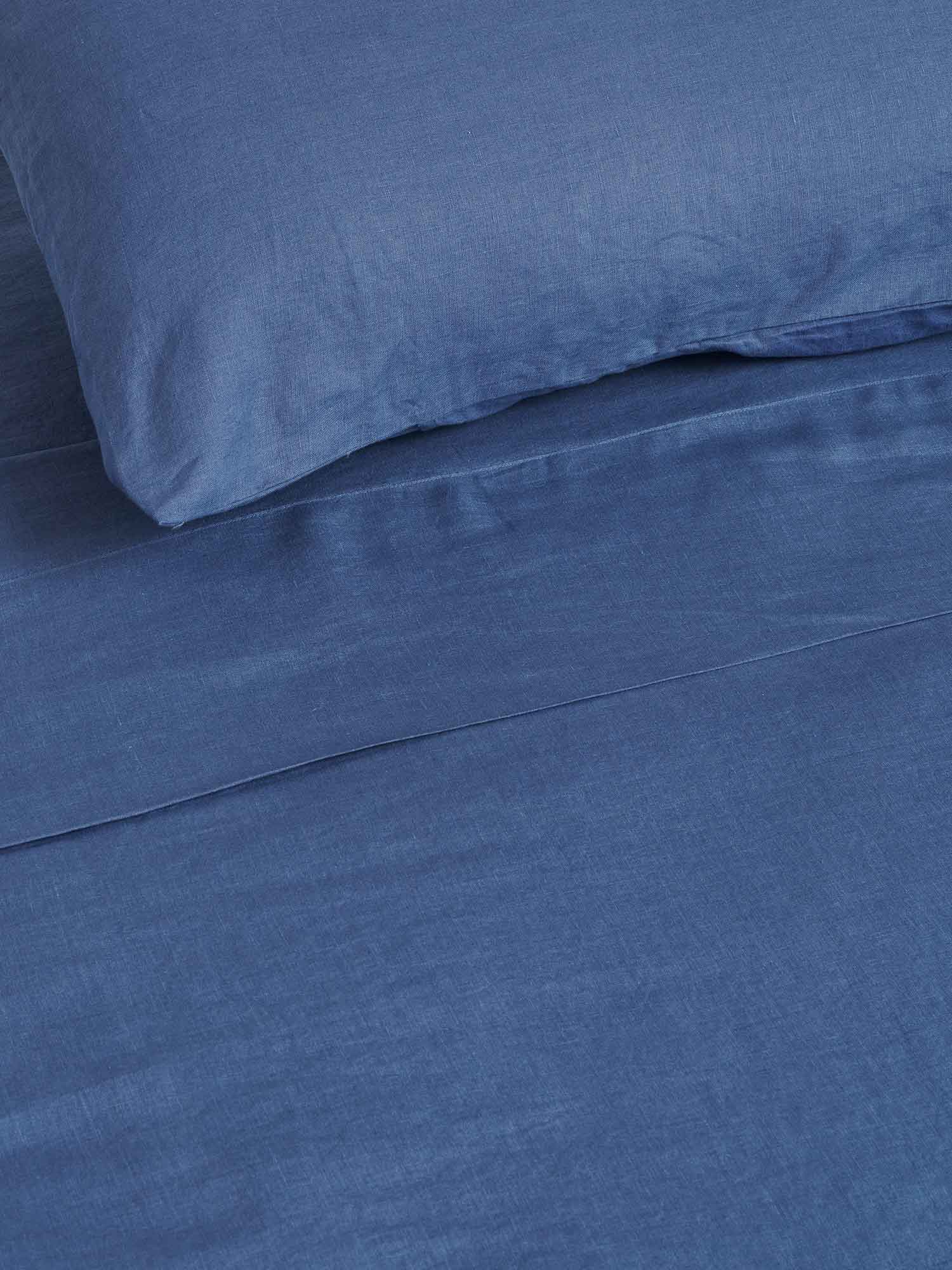 Flat Sheet in Marine Blue