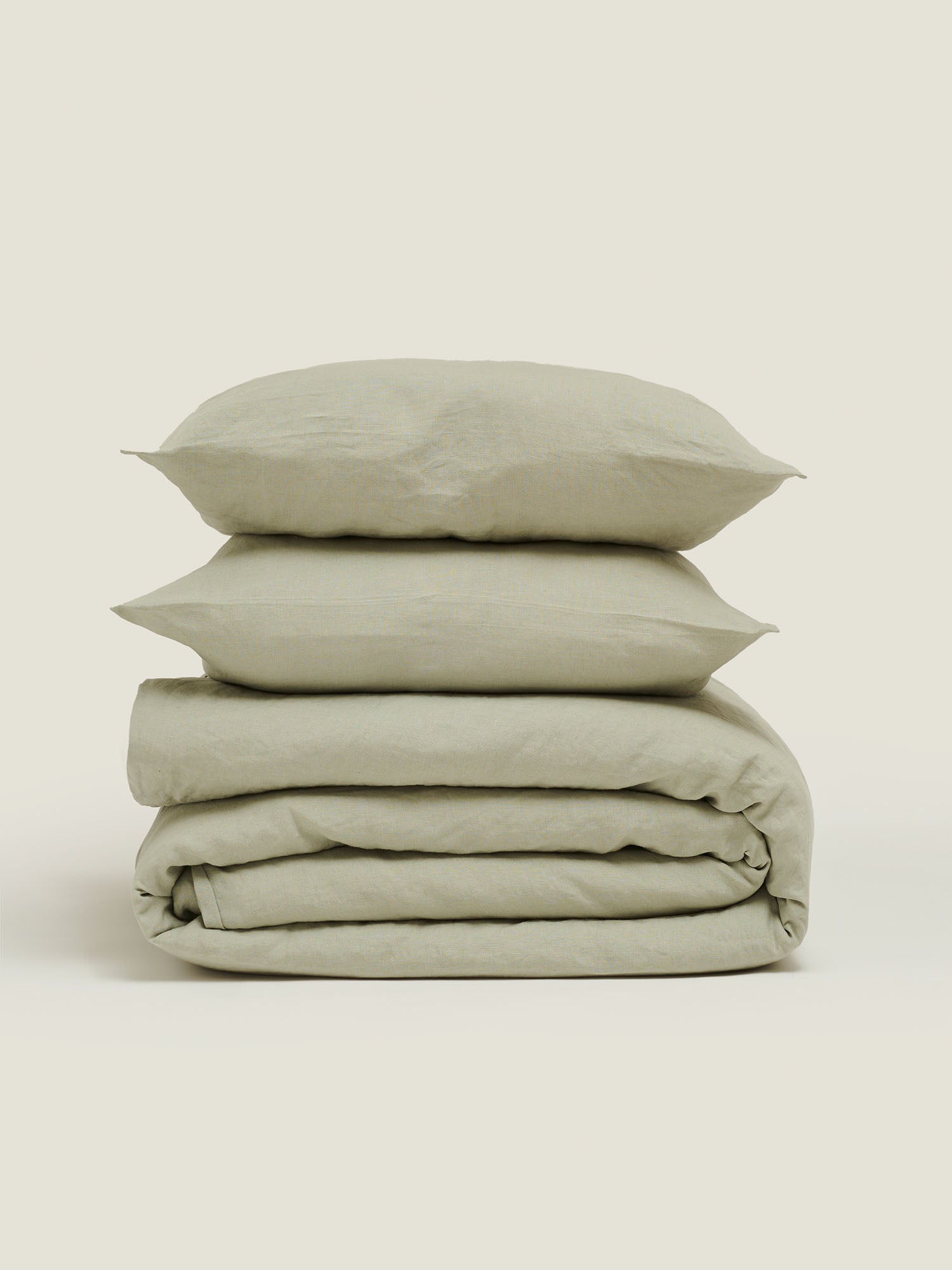 duvet cover in sage