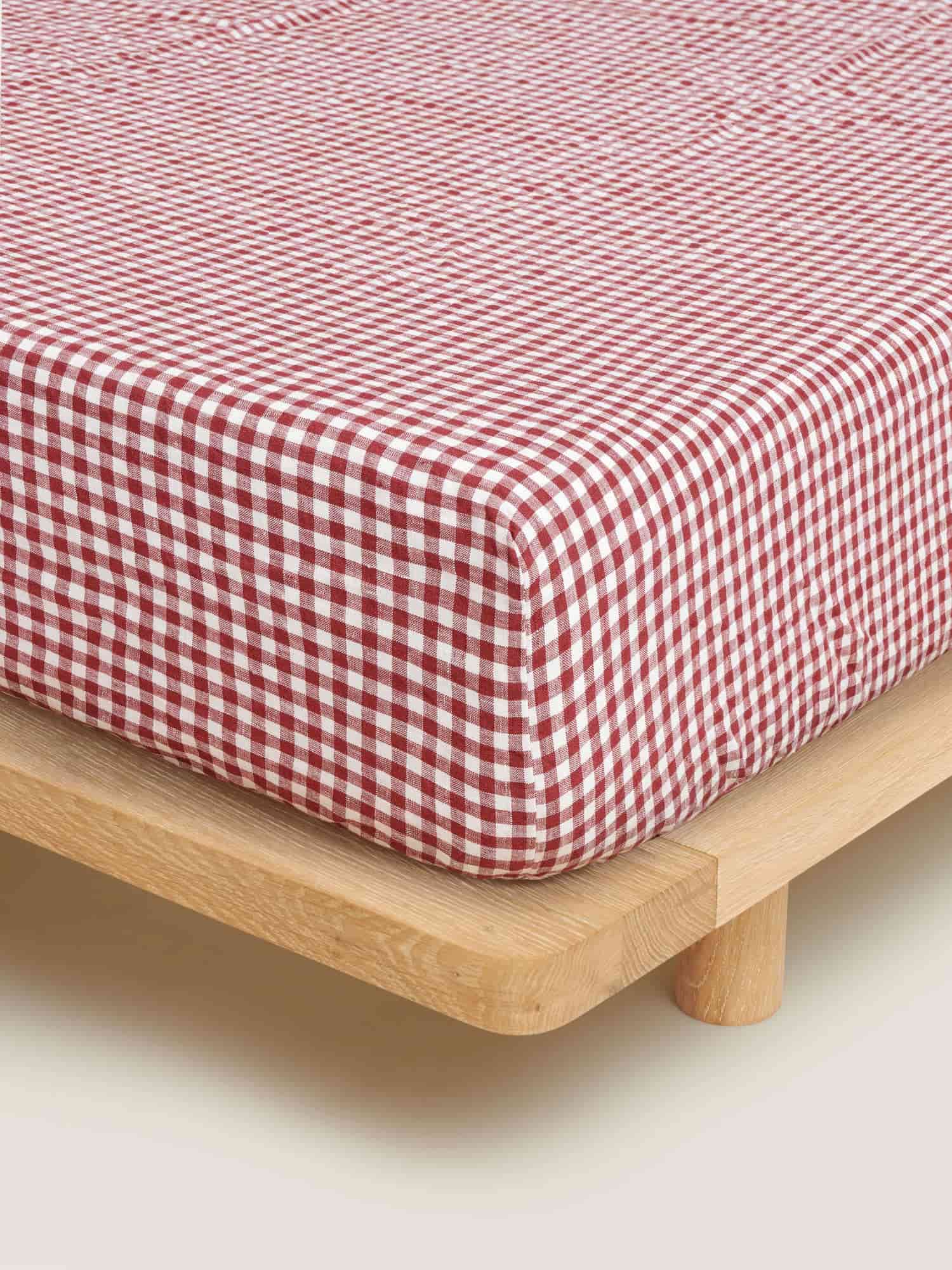 Fitted Sheet in Pinot Gingham