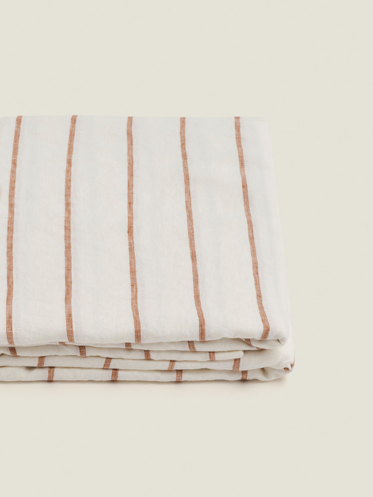 napkin set in tobacco stripes