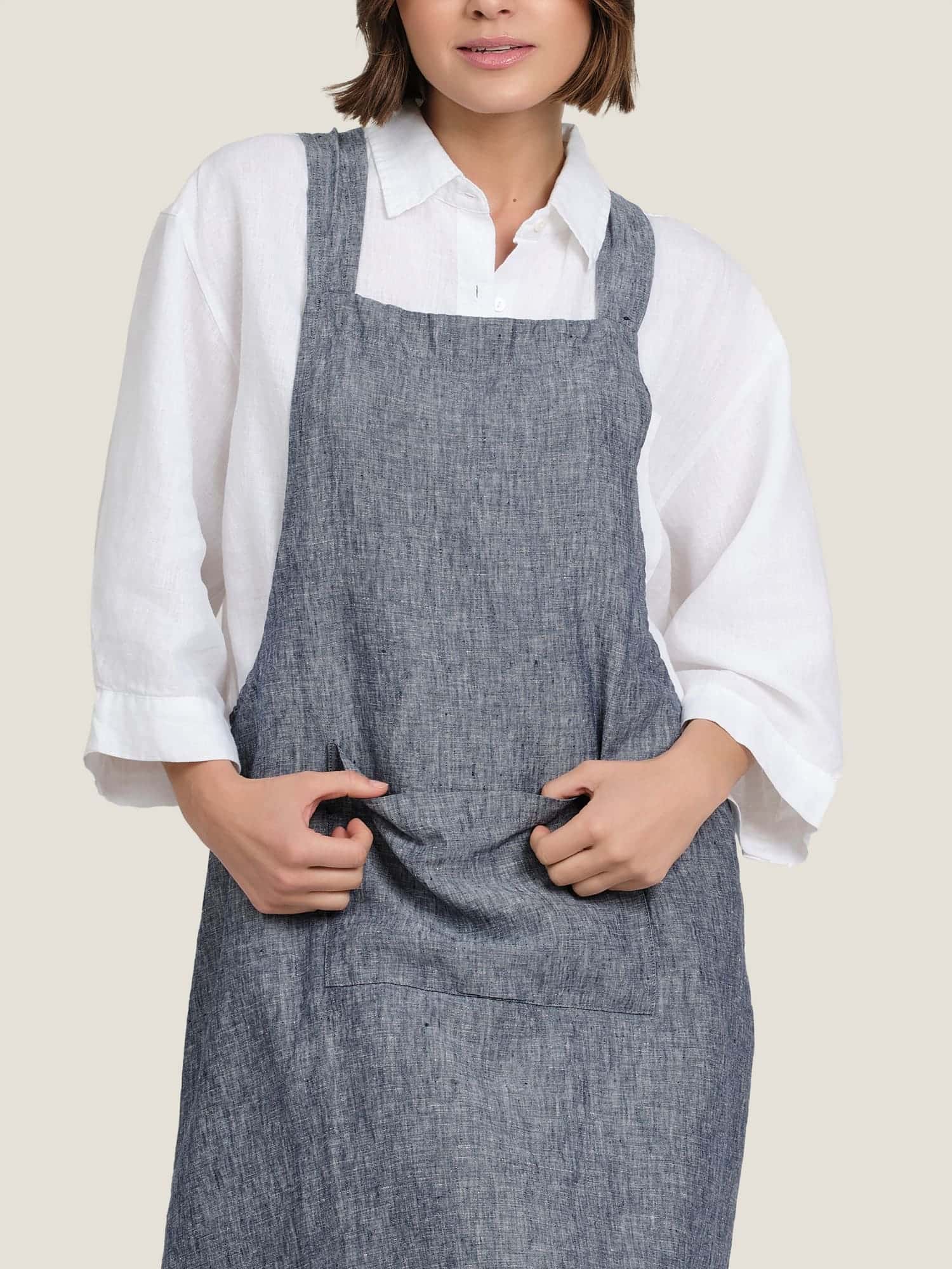apron in denim