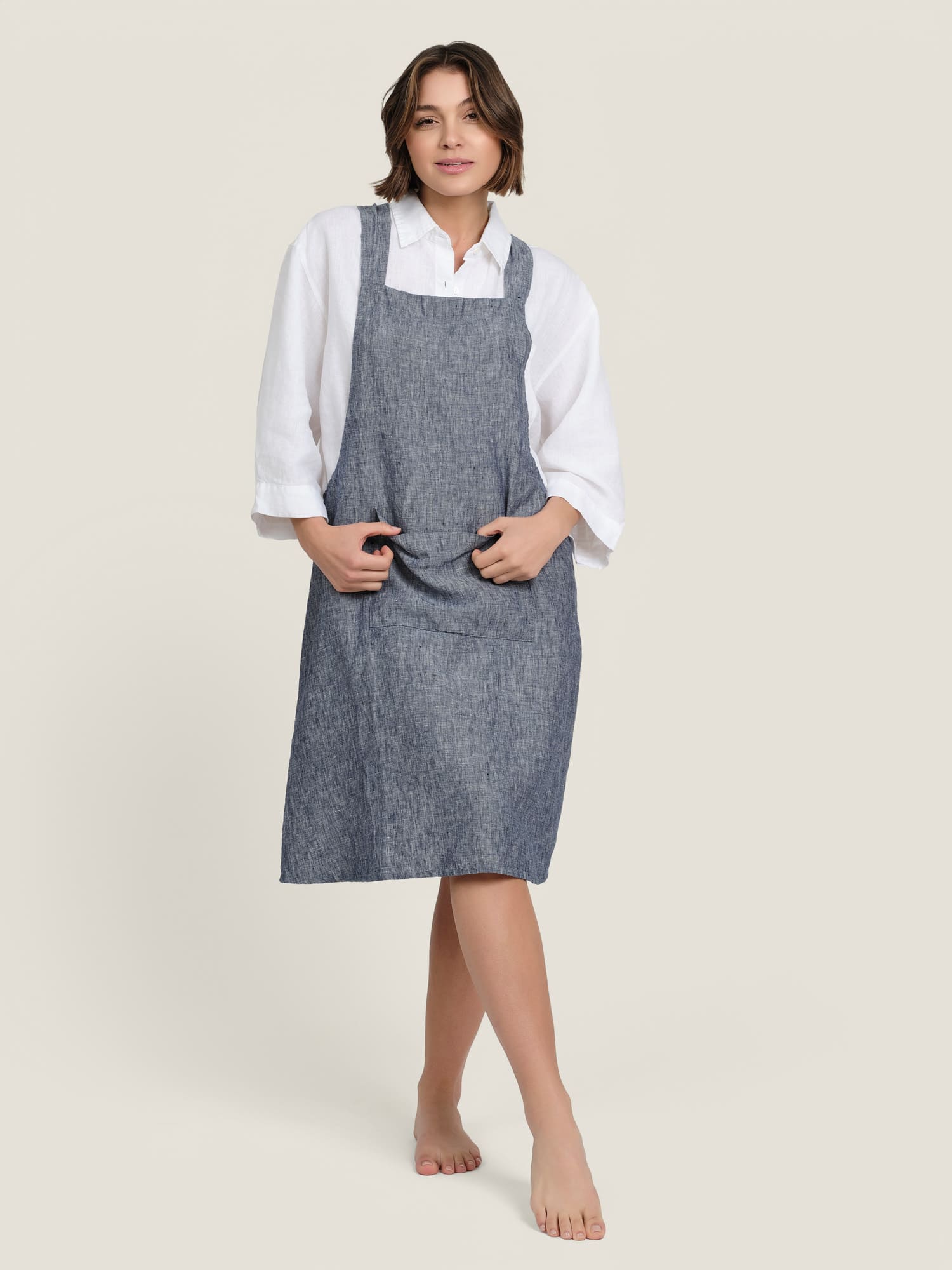 apron in denim