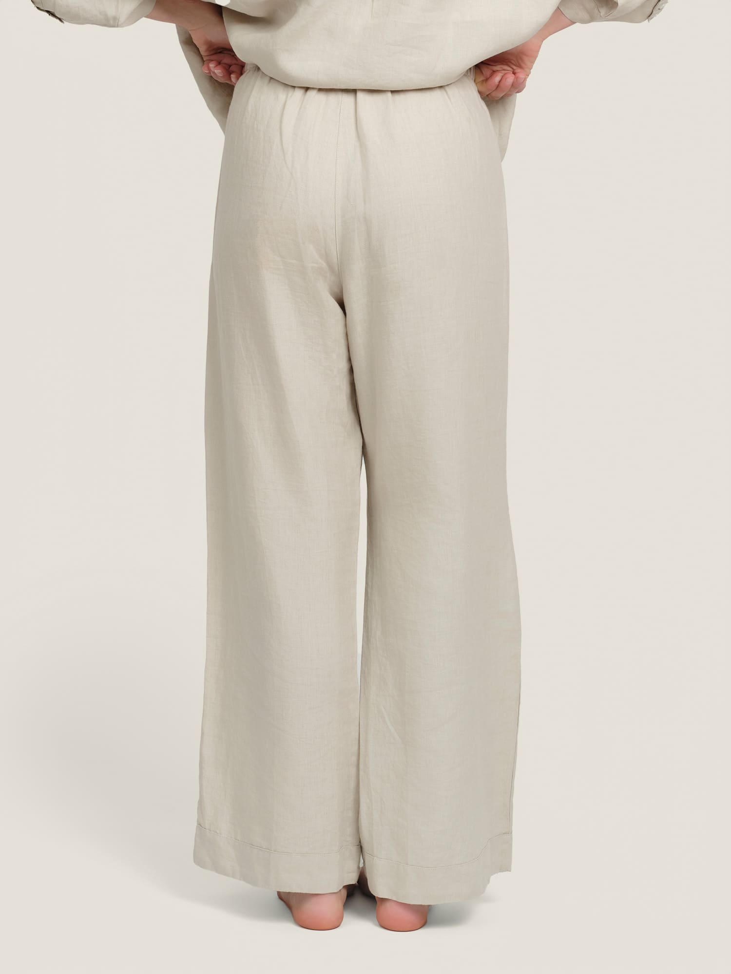 linen pants in sand