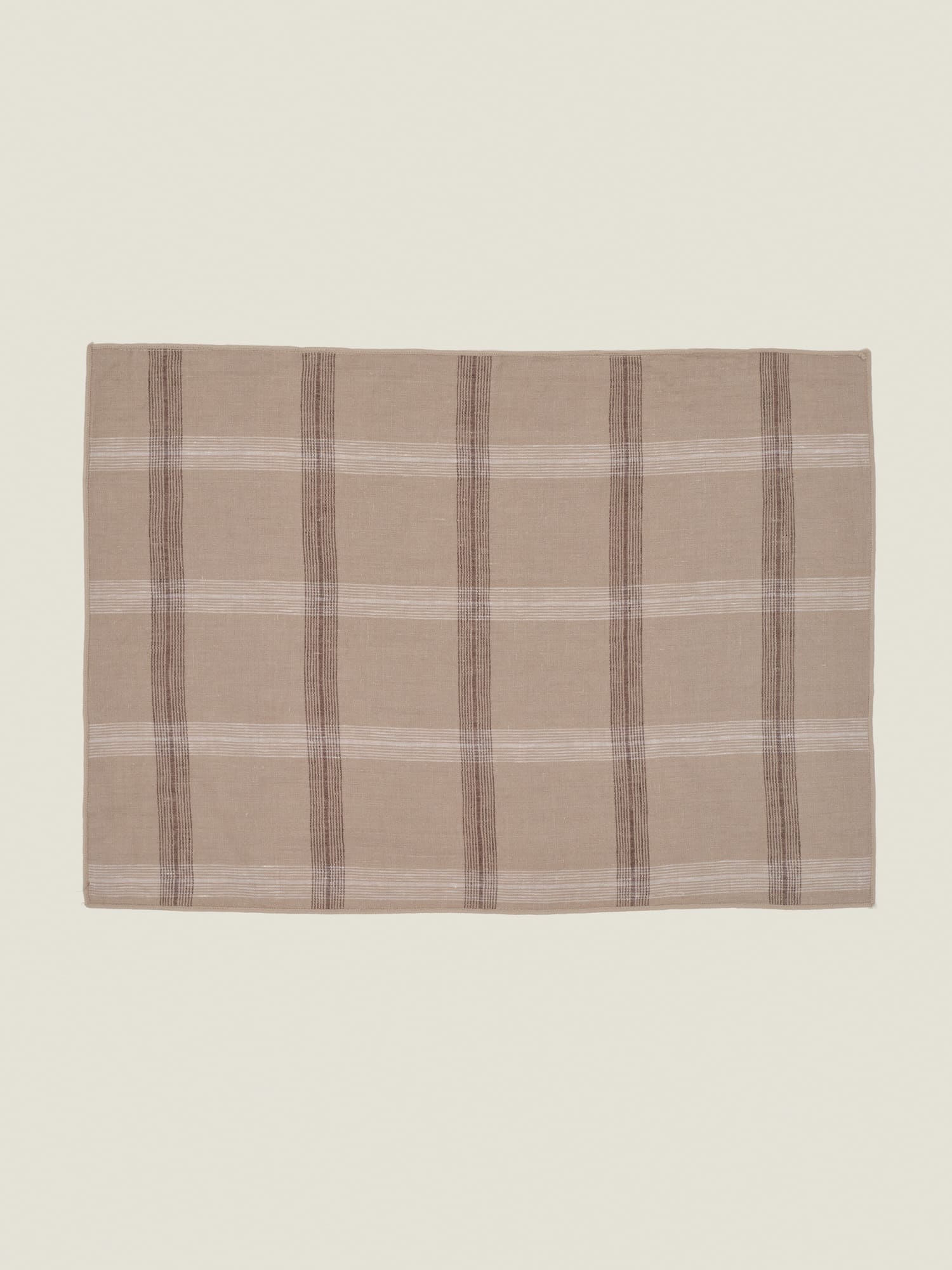 natural plaid placemat