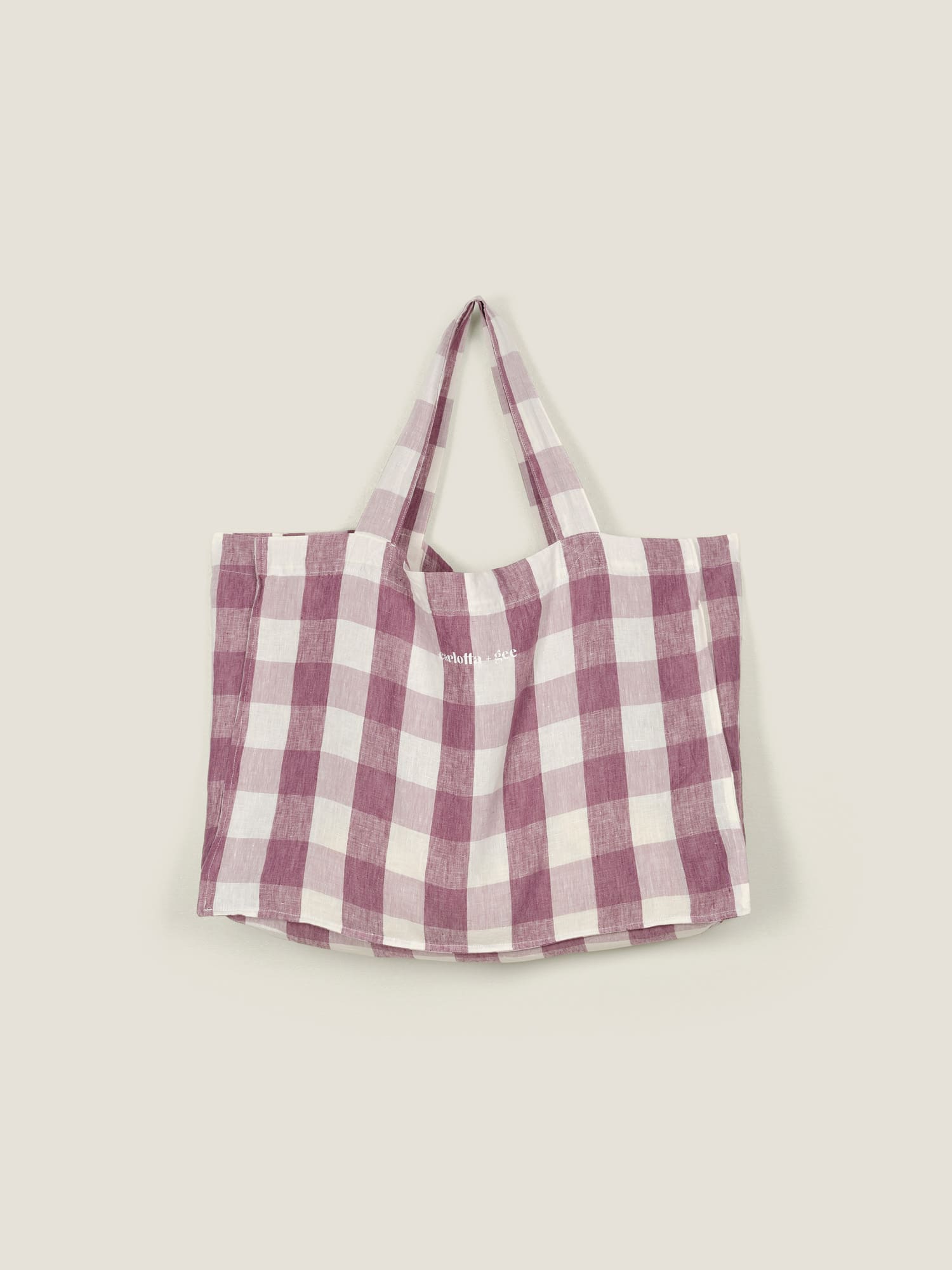 Tote Bag in Lavender Check