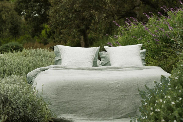 Floating on air: Sage Linen Bedding