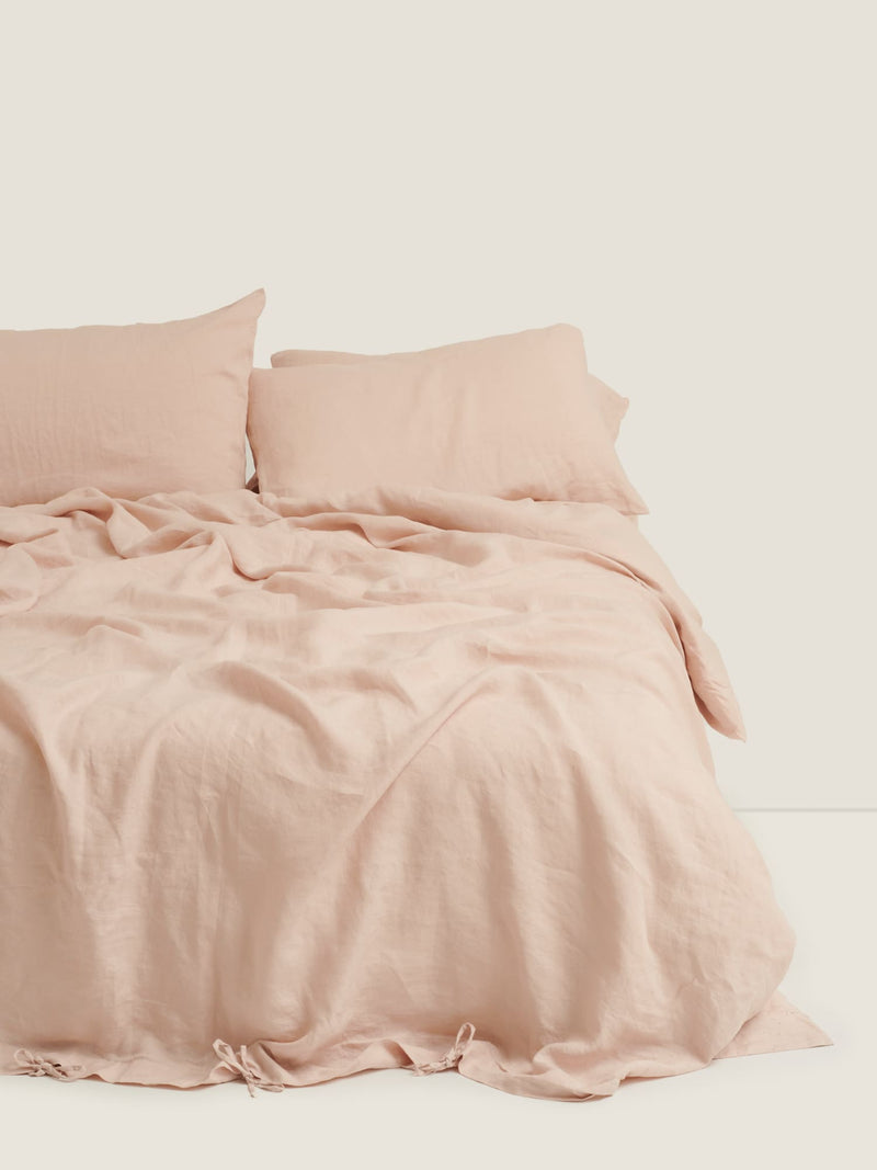 duvet set in blush