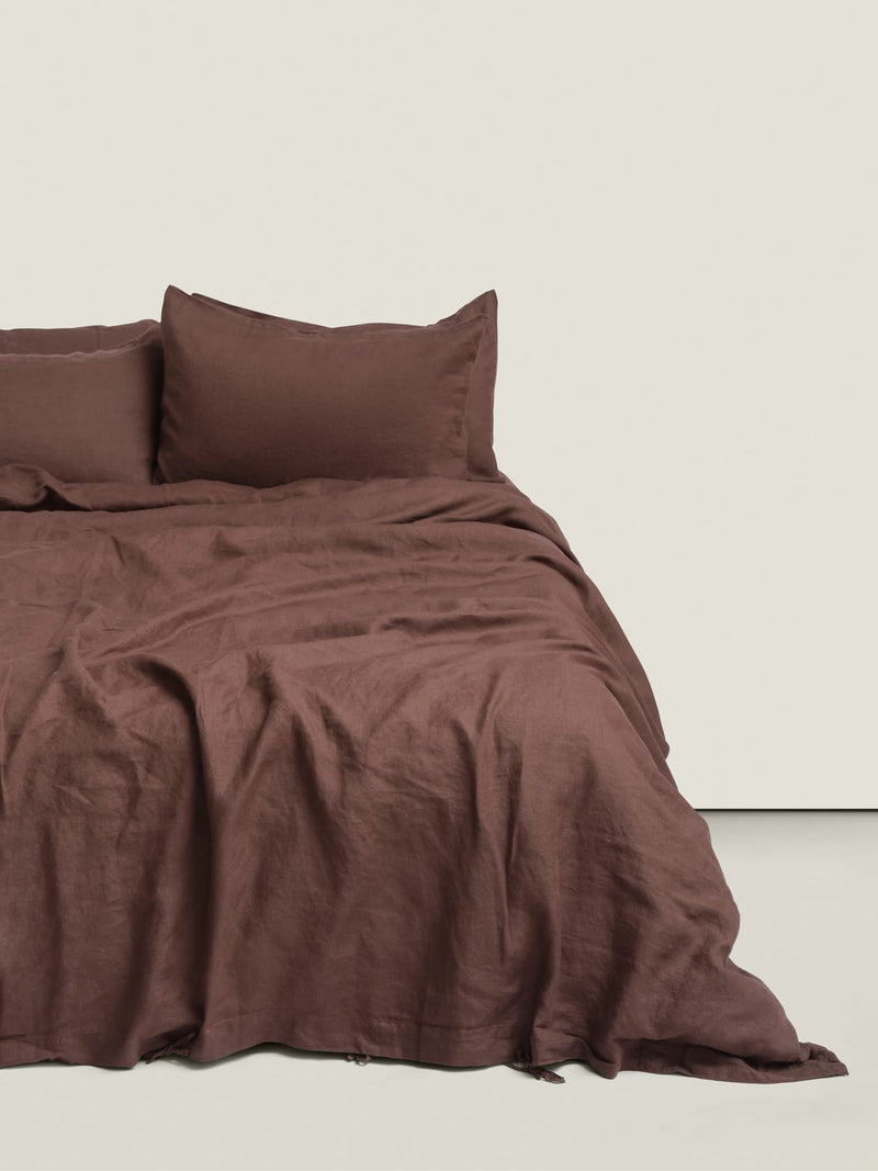 duvet cover in chocolate