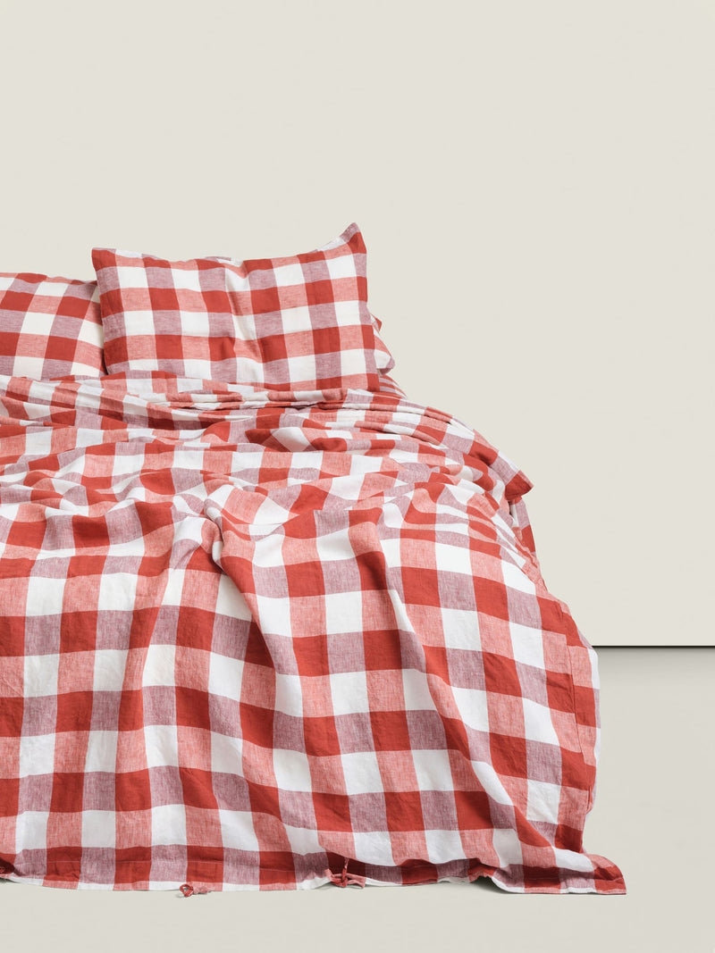 duvet cover in paprika