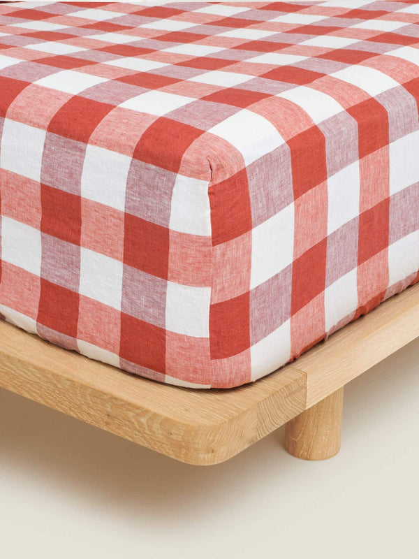 fitted sheet in paprika