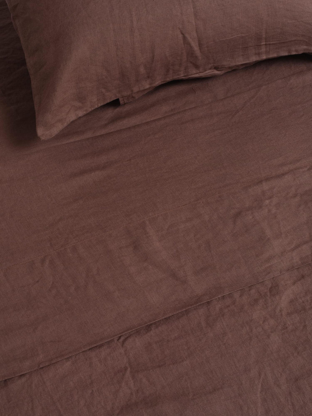 Chocolate 100% Pure Linen Flat Sheet – Carlotta+Gee