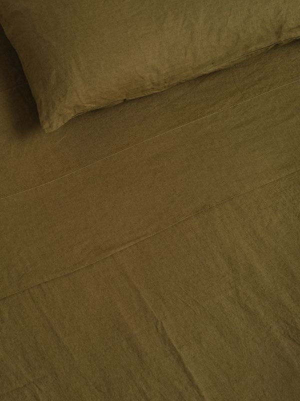 flat sheet in olive