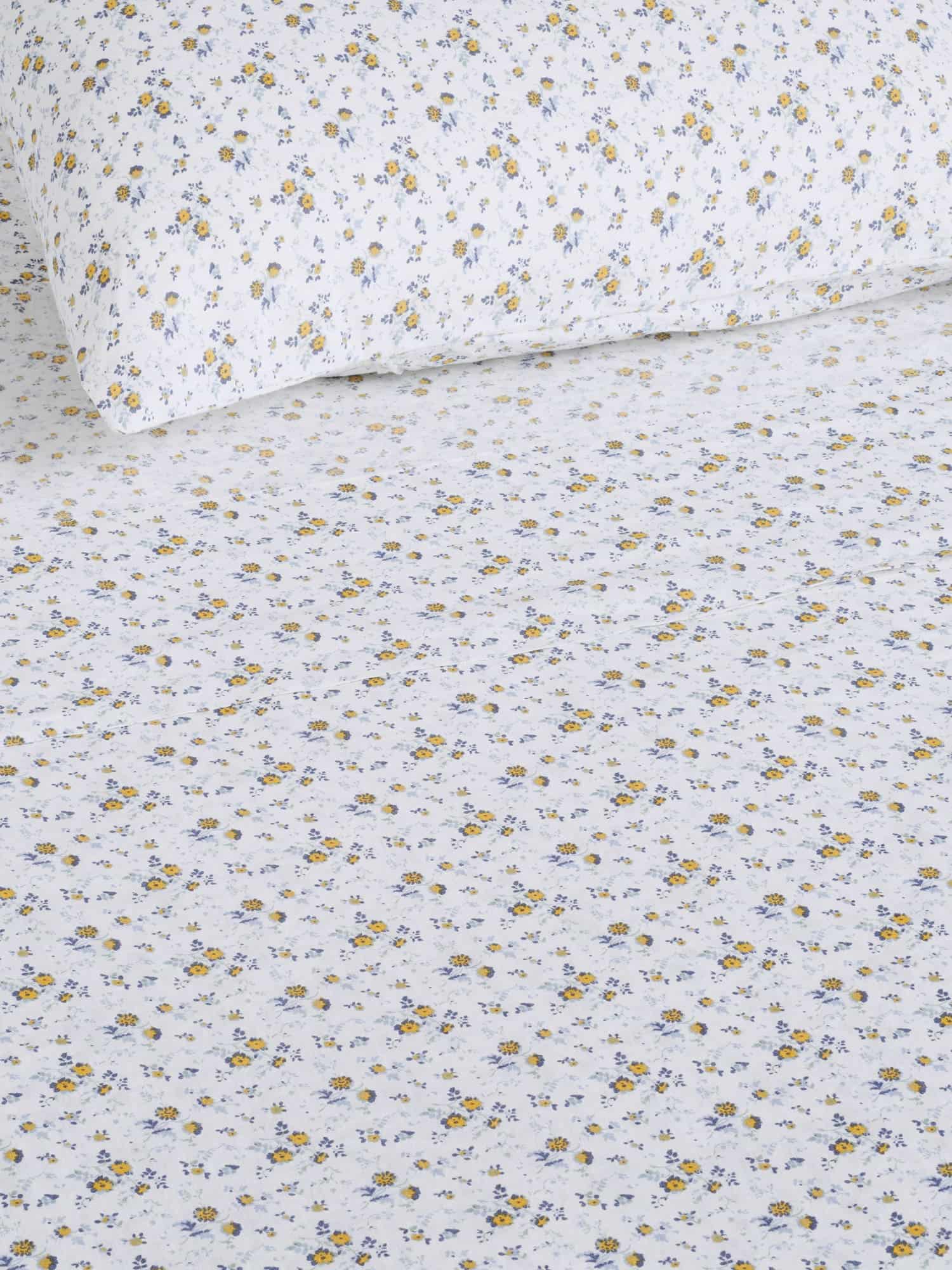 100% Linen Fitted Sheet in Summer Floral