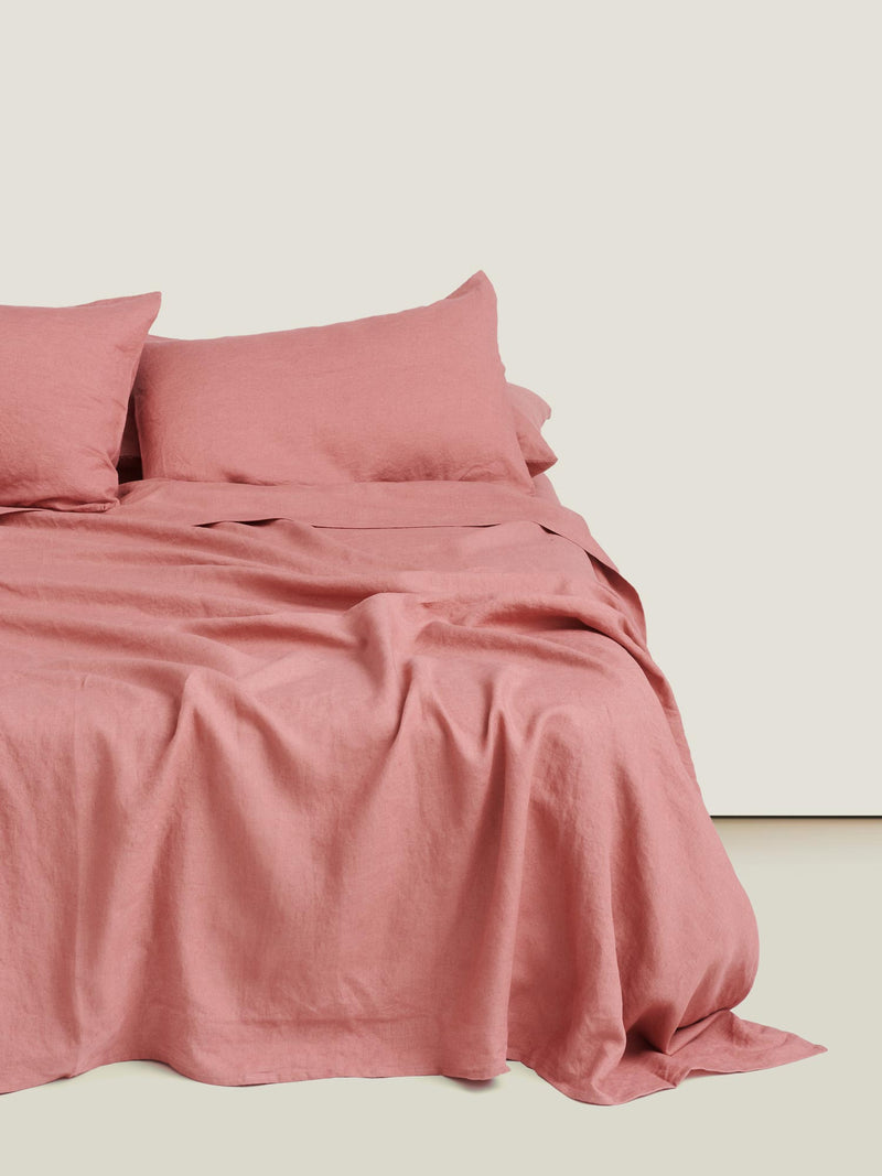 Flat Sheet in Vintage Pink