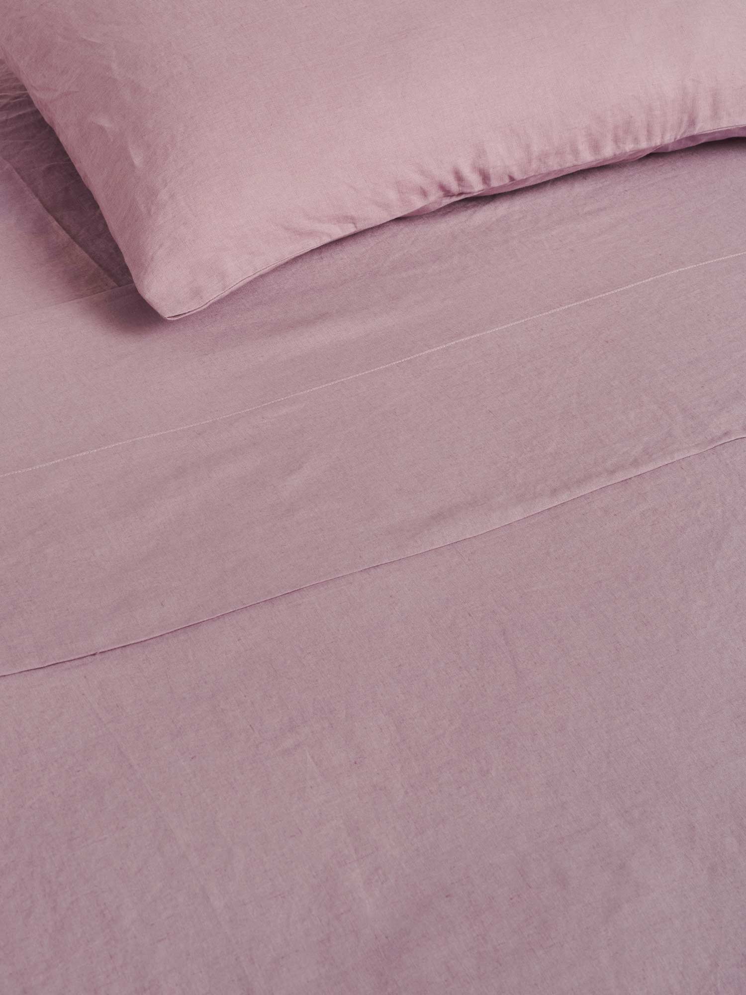 100% Linen Fitted Sheet in Violet