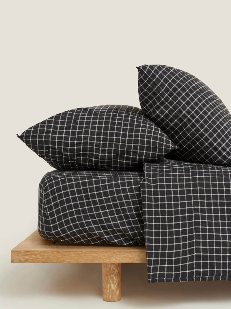 standard pillowcases in french navy