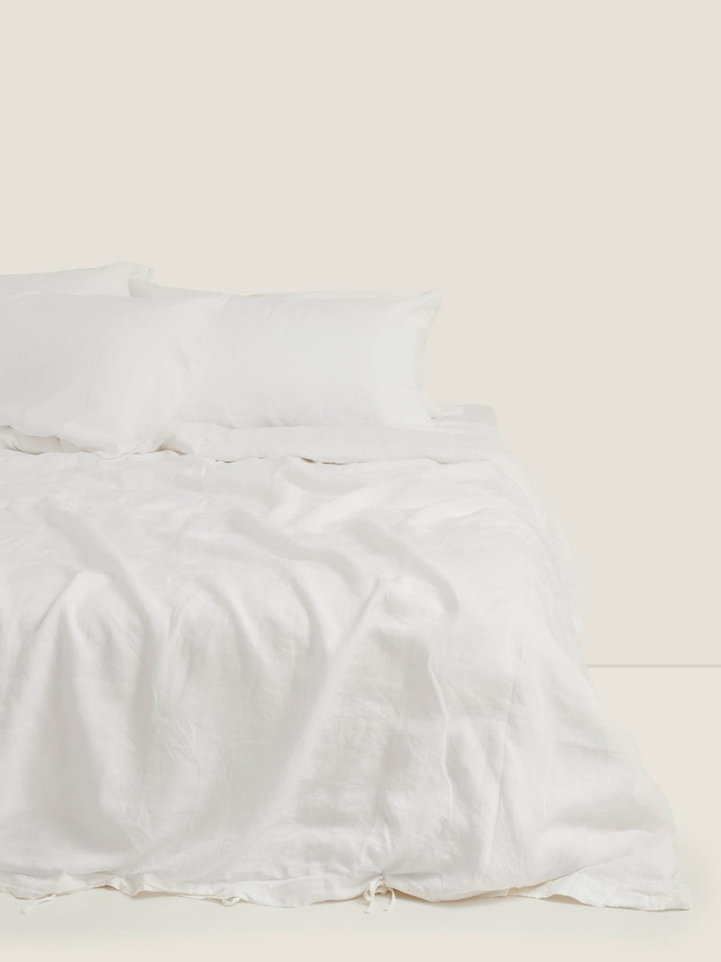 duvet set in white