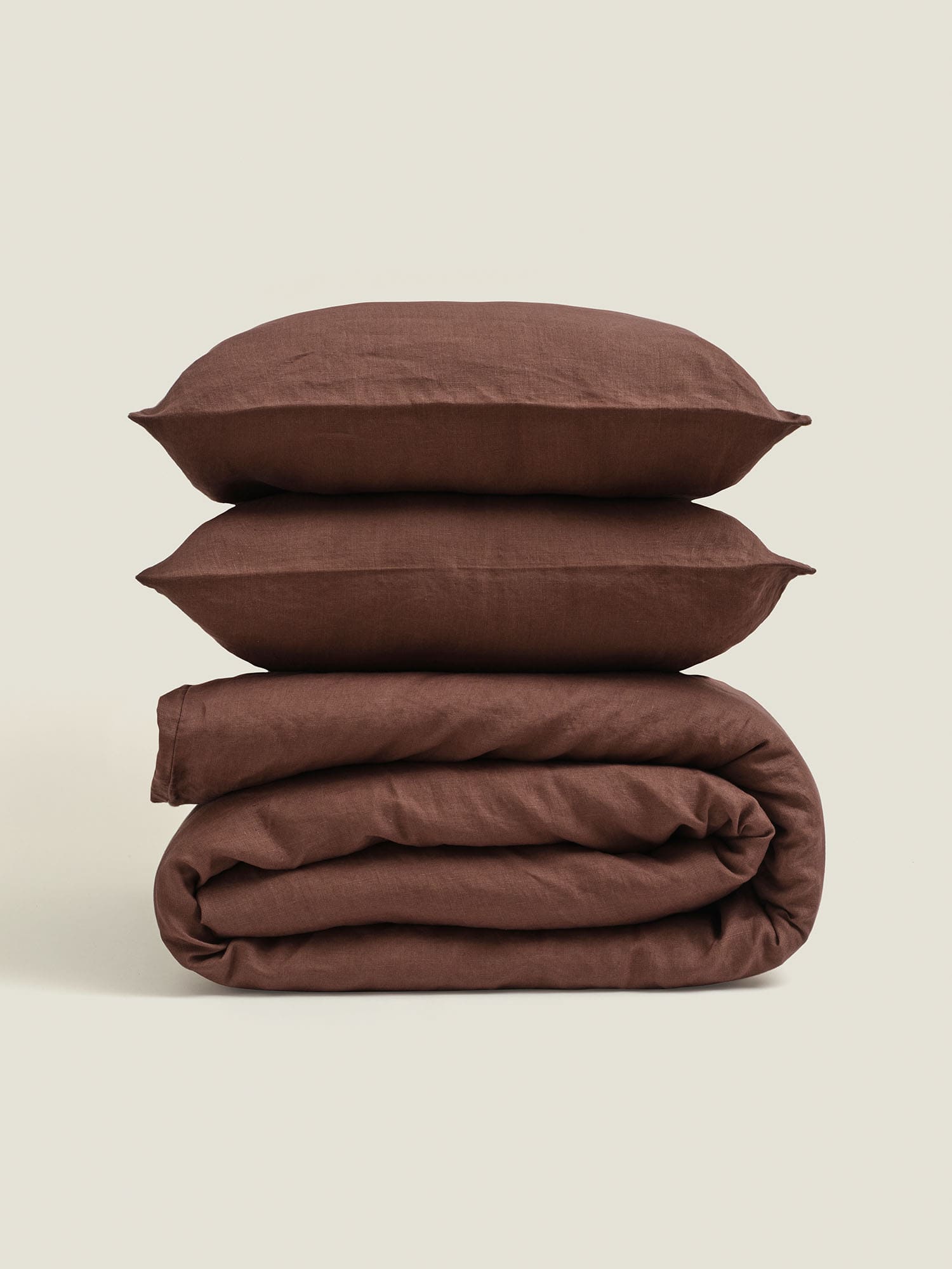 duvet cover in chocolate