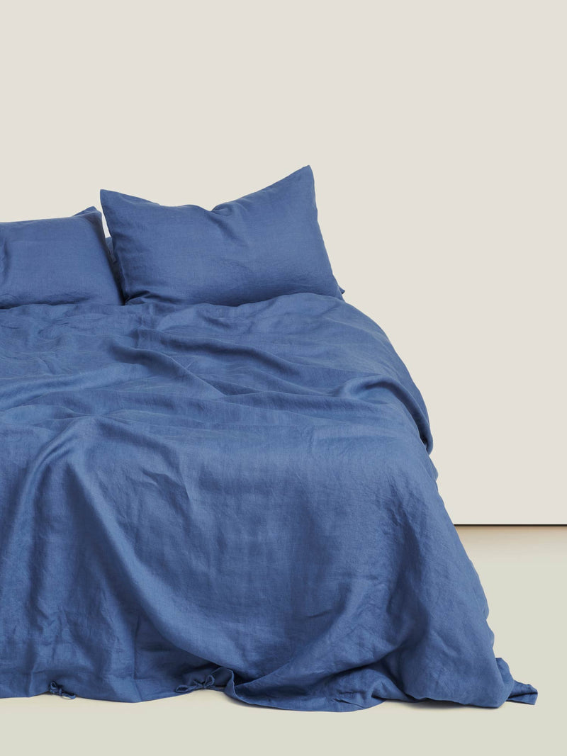 Duvet Cover Sheet in Marine Blue