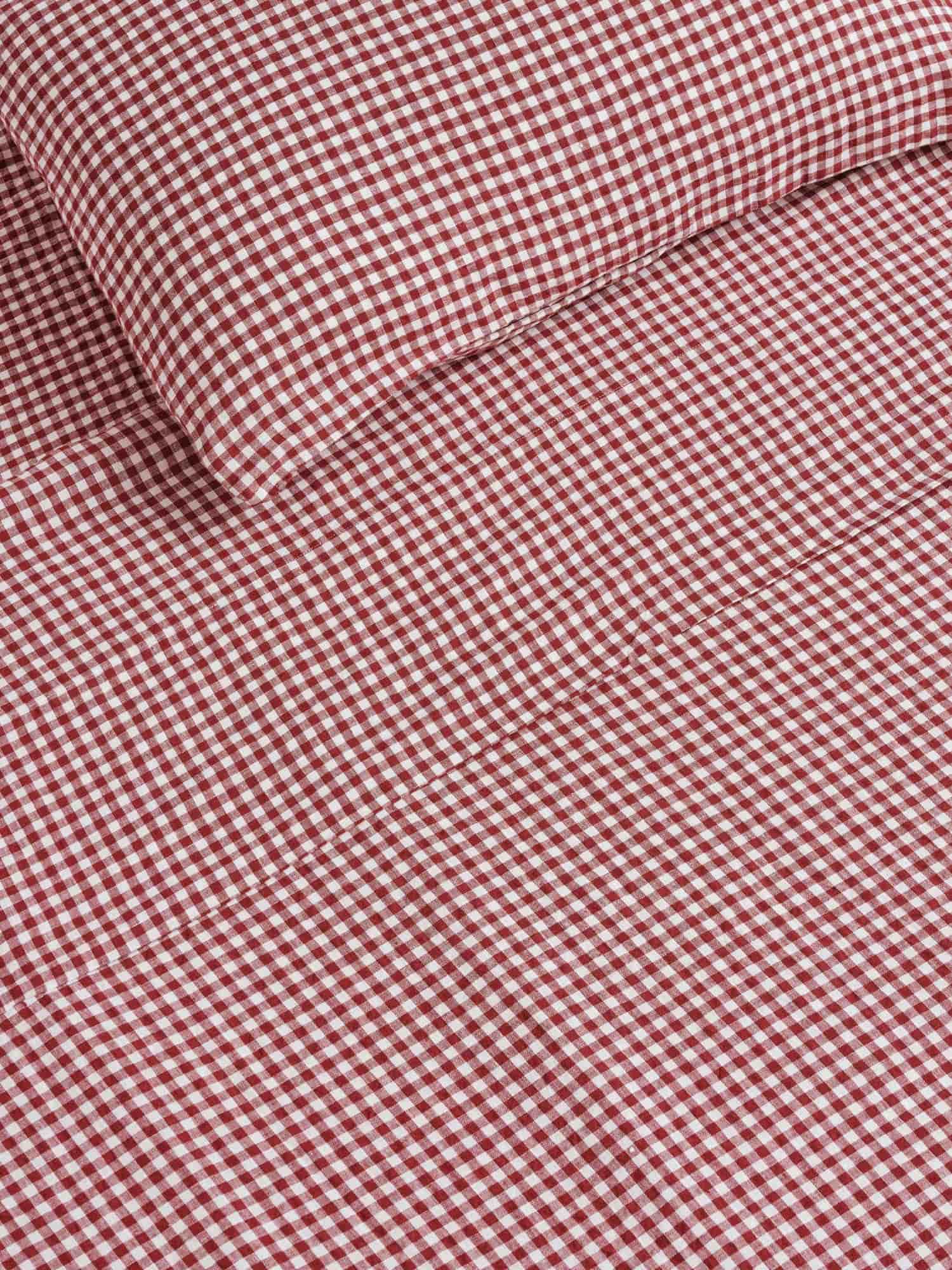sheet set in Pinot Gingham