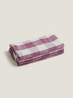 Napkin Set in Lavender Check