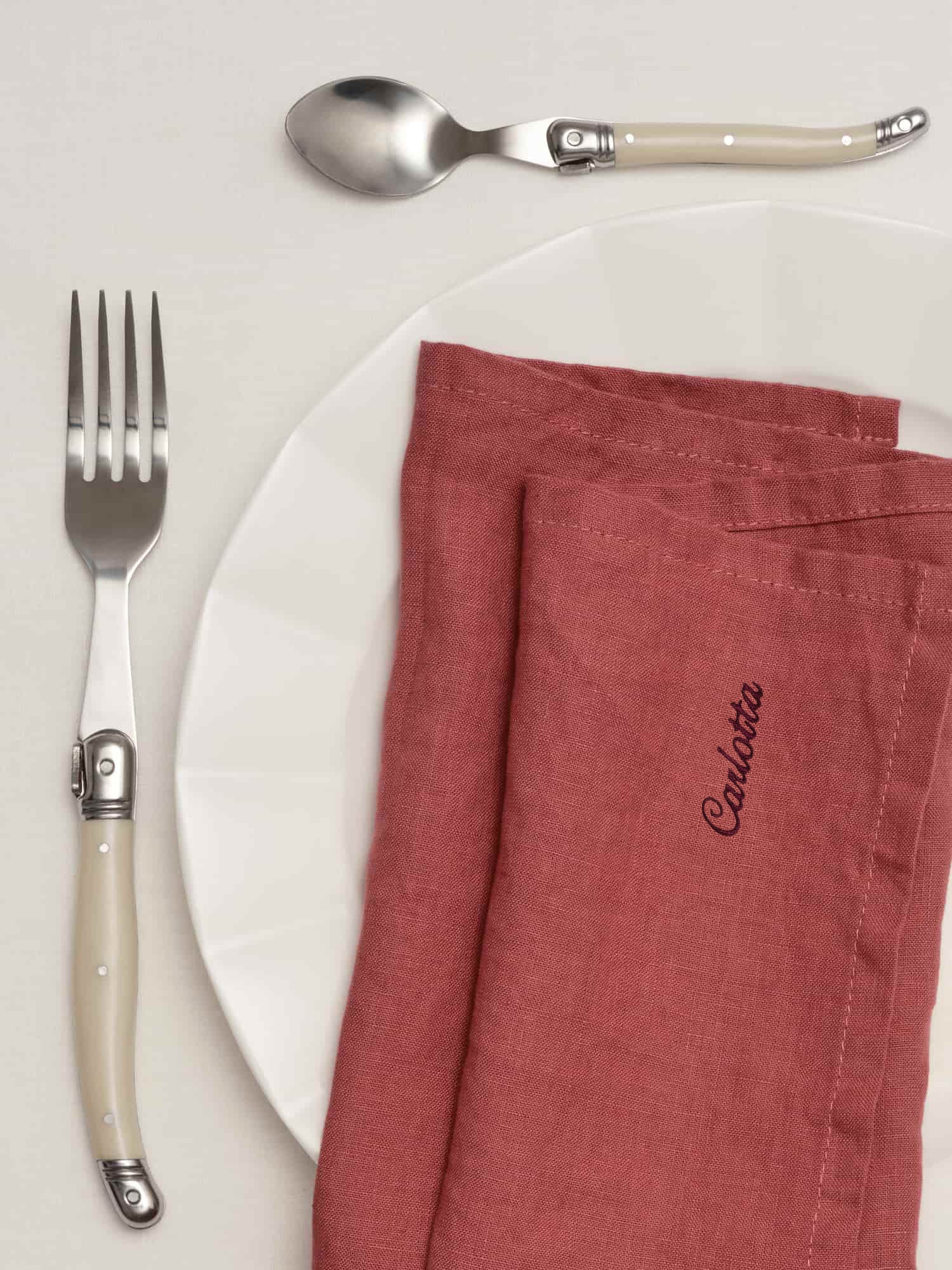 Custom 100% Linen Napkin set (4 units) in Sangria