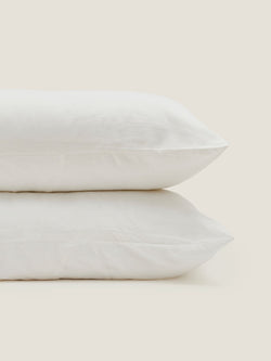 pillowcases in white