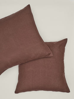 european pillowcase in chocolate