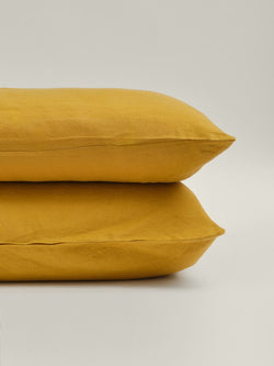 pillowcase in ochre