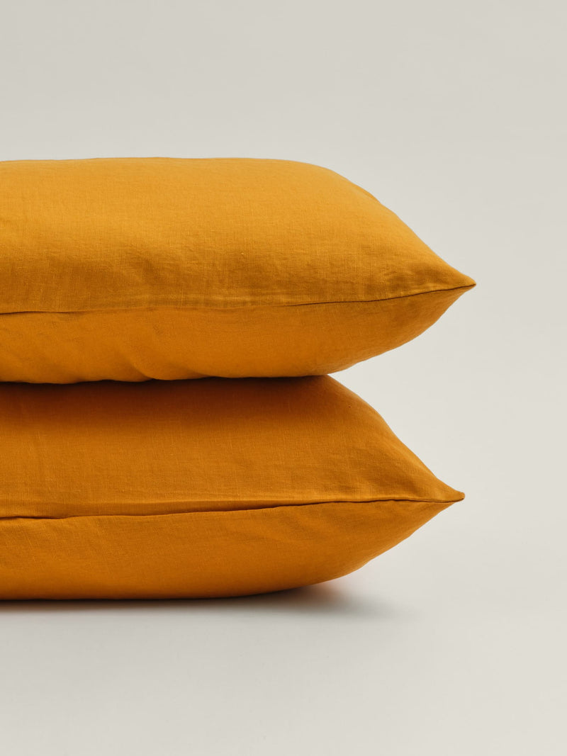 pillowcase in tumeric