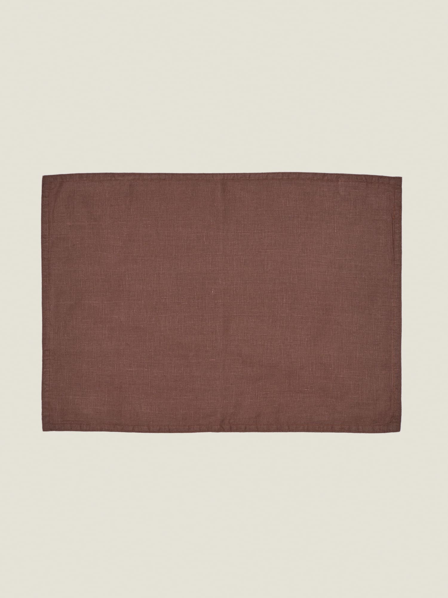 100% linen placemat set (4 units) in Chocolate