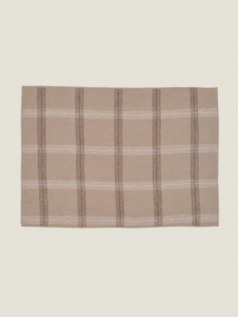 natural plaid placemat