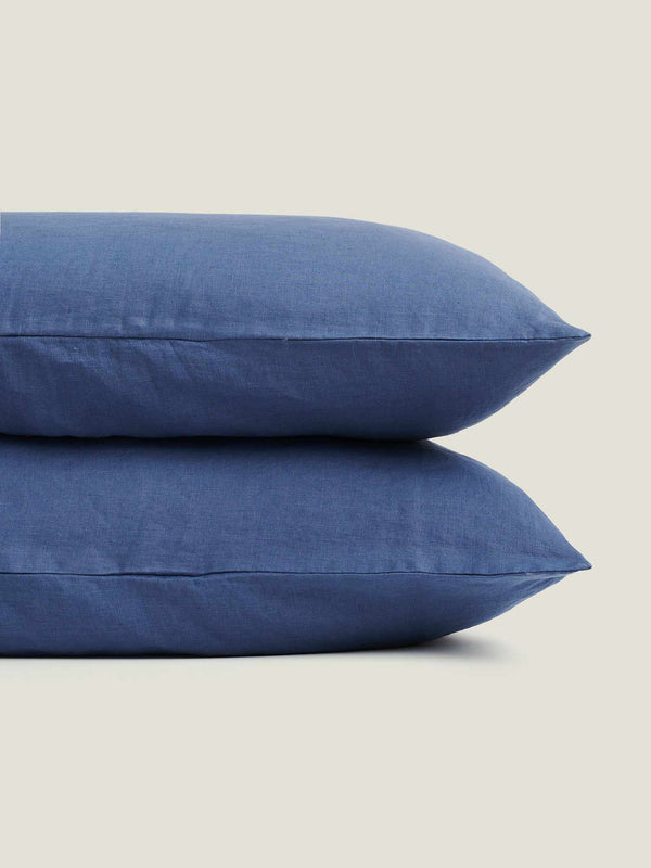 Standard Pillowcase Set in Marine Blue