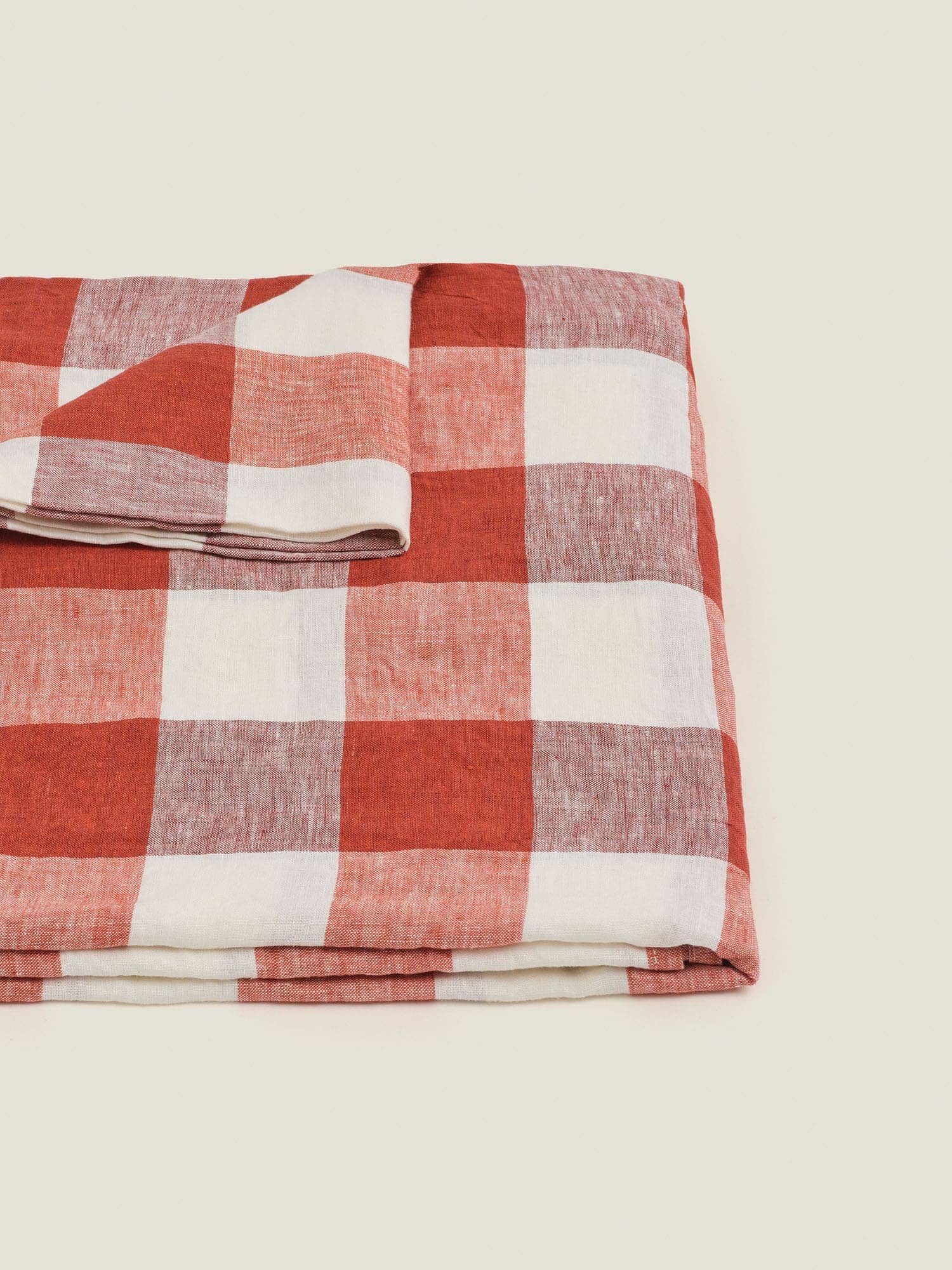 100% Linen Tablecloth in Paprika
