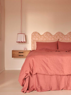 vintage pink duvet