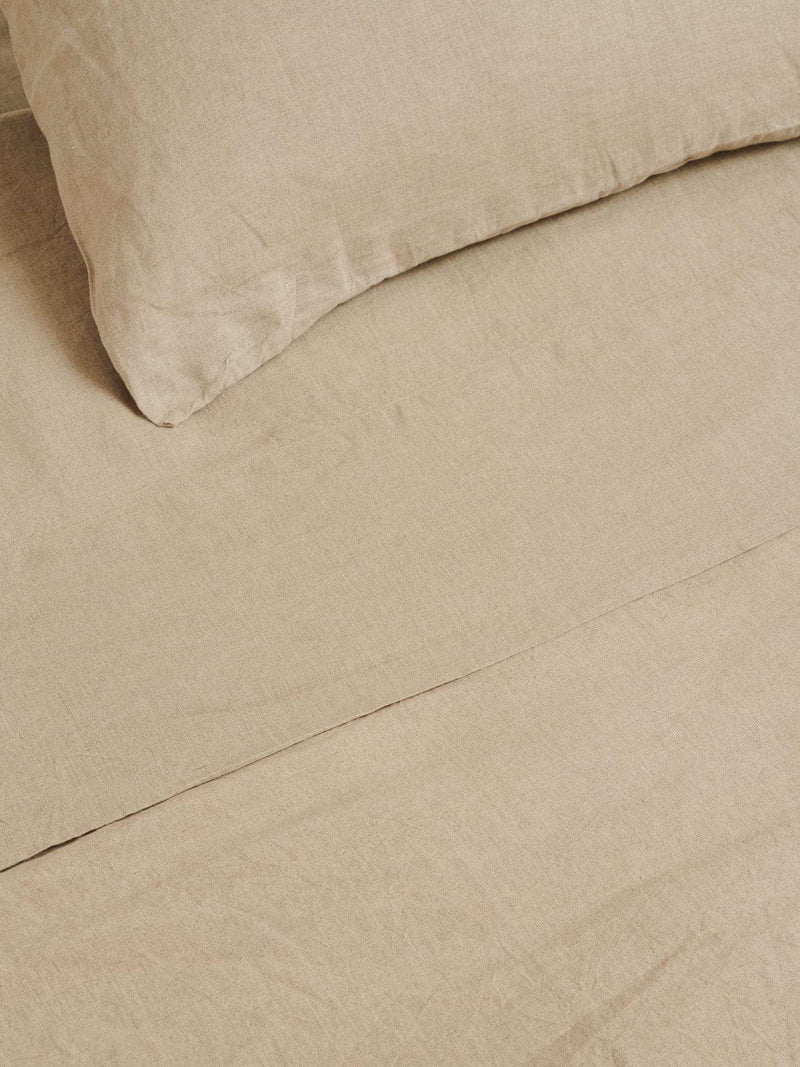 Linen Fitted Sheet in Natural