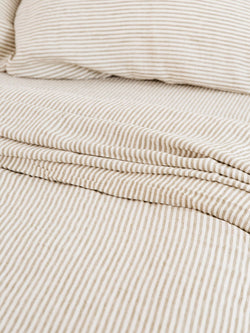 Duvet Cover Olive Stripes