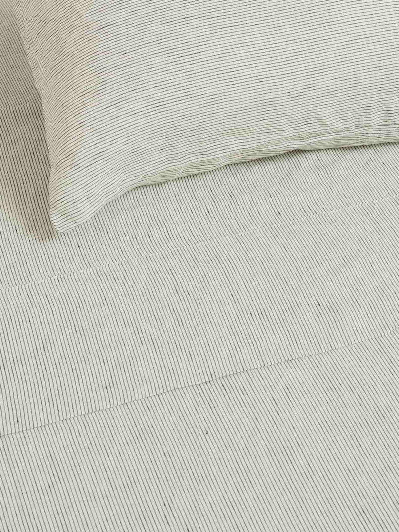 Linen Duvet Cover in Pencil Stripes