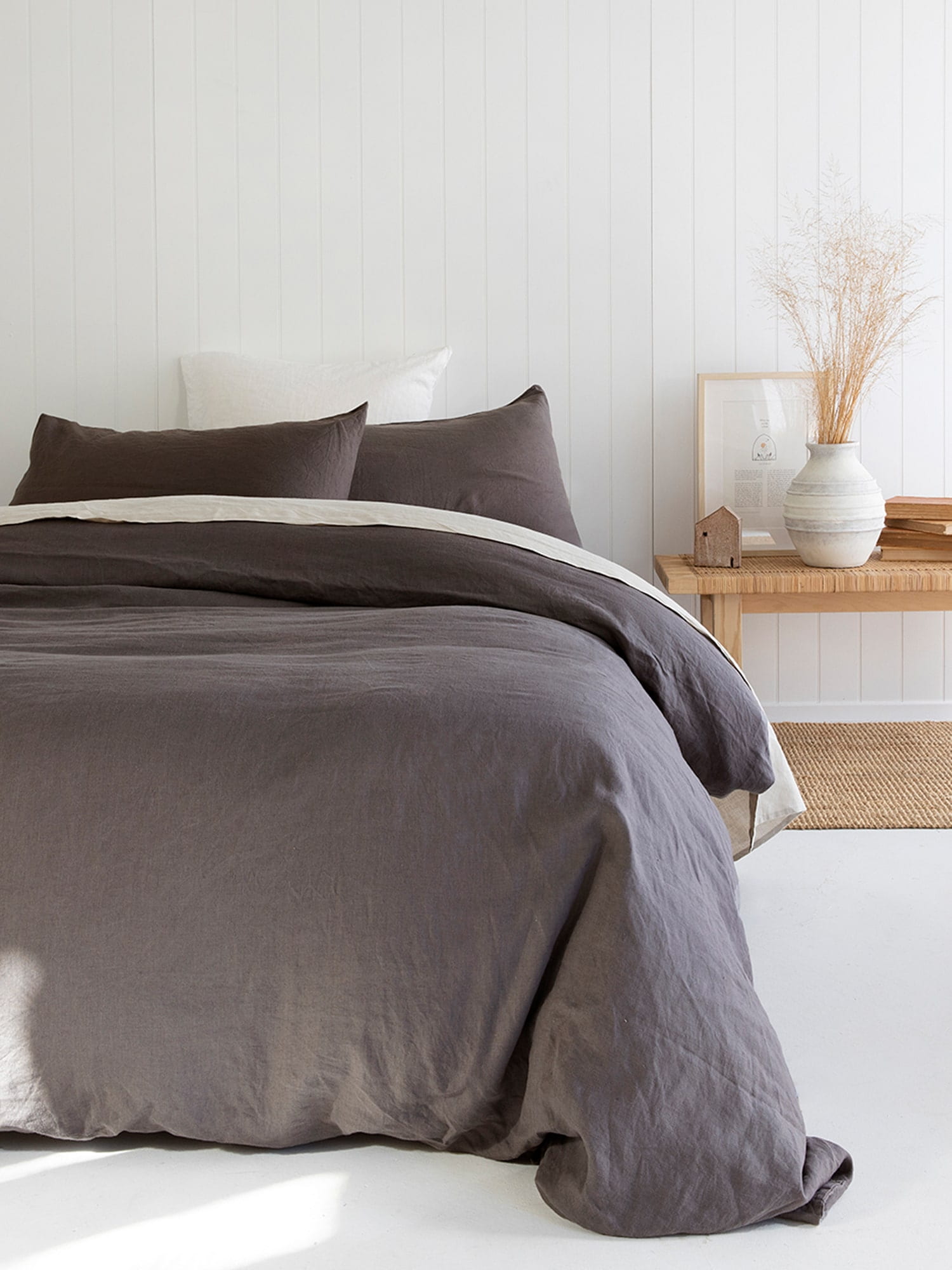 Linen Duvet Cover in Storm