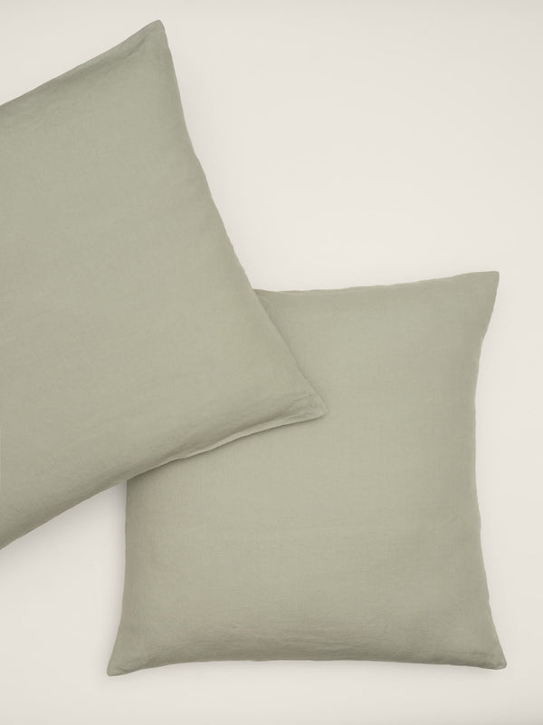 Linen European Pillowcases in Sage