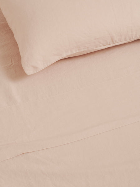 Blush French Linen Fitted Sheet – Carlotta+Gee