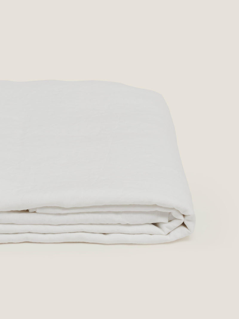 Linen Flat Sheet in White