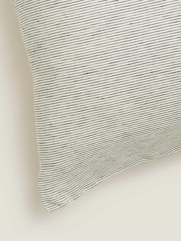 Linen Euro Pillowcase in Pencil Stripes