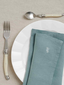 Linen Napkins in Aqua