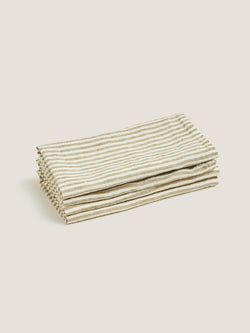 Linen Napkin Olive Stripes