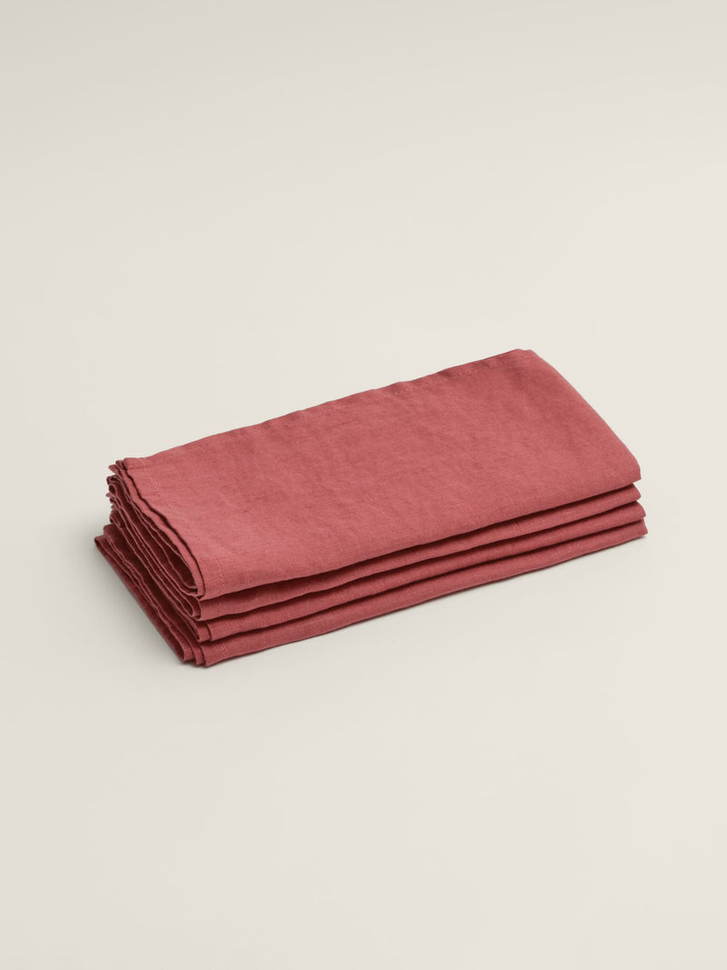 linen napkin in pink