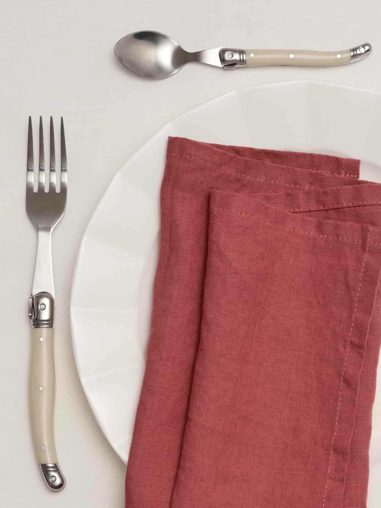 linen napkin in pink