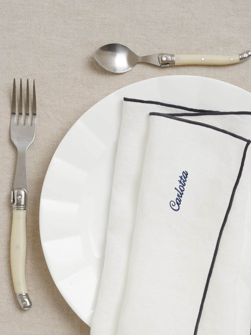 Custom Napkin Rice + Navy