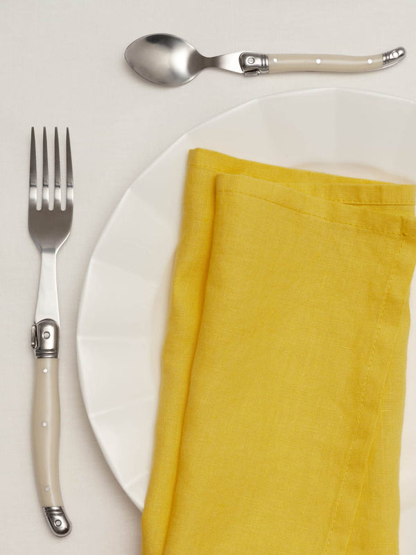 linen napkin in yellow 