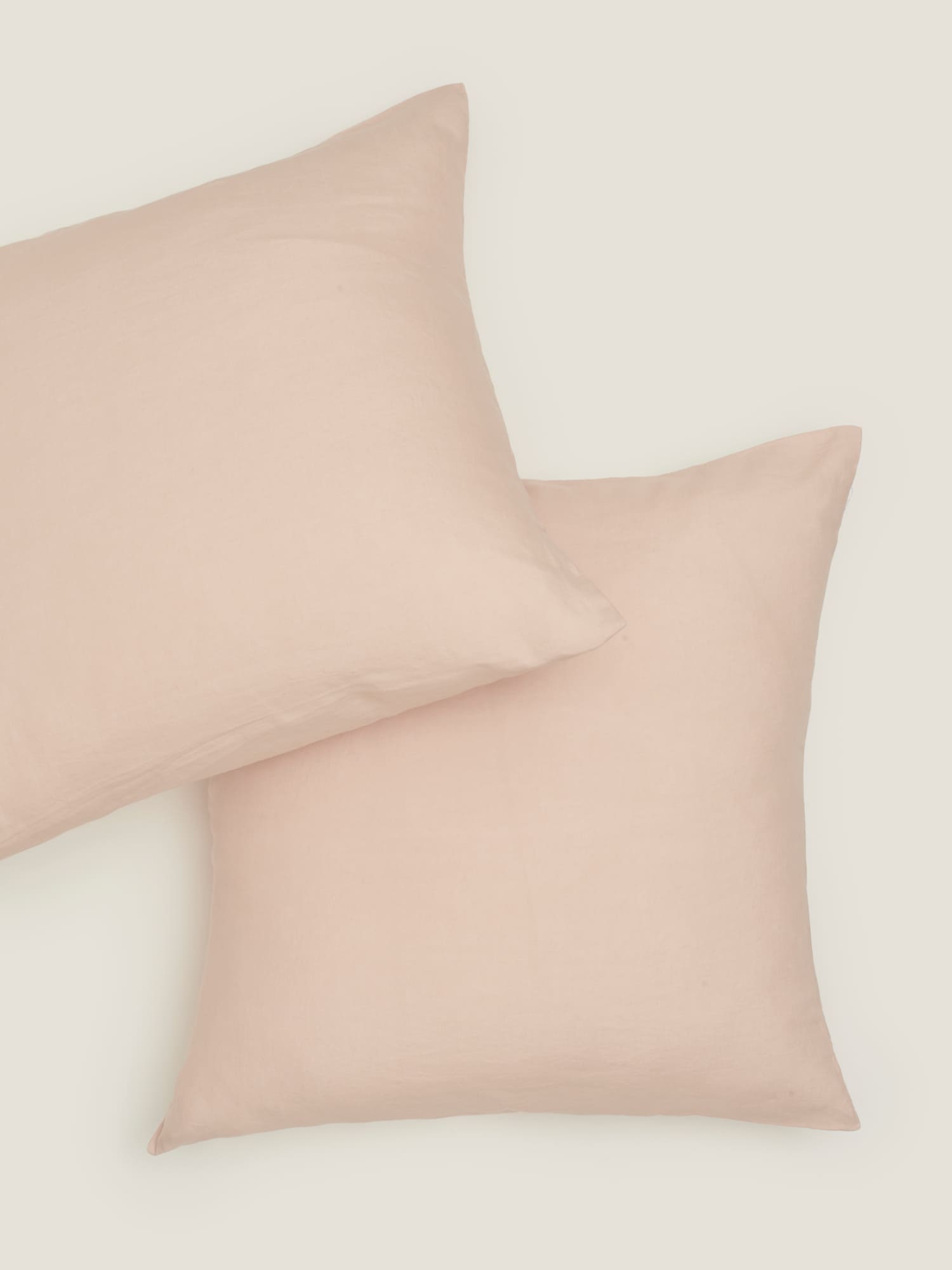 Linen European Pillowcases in Blush
